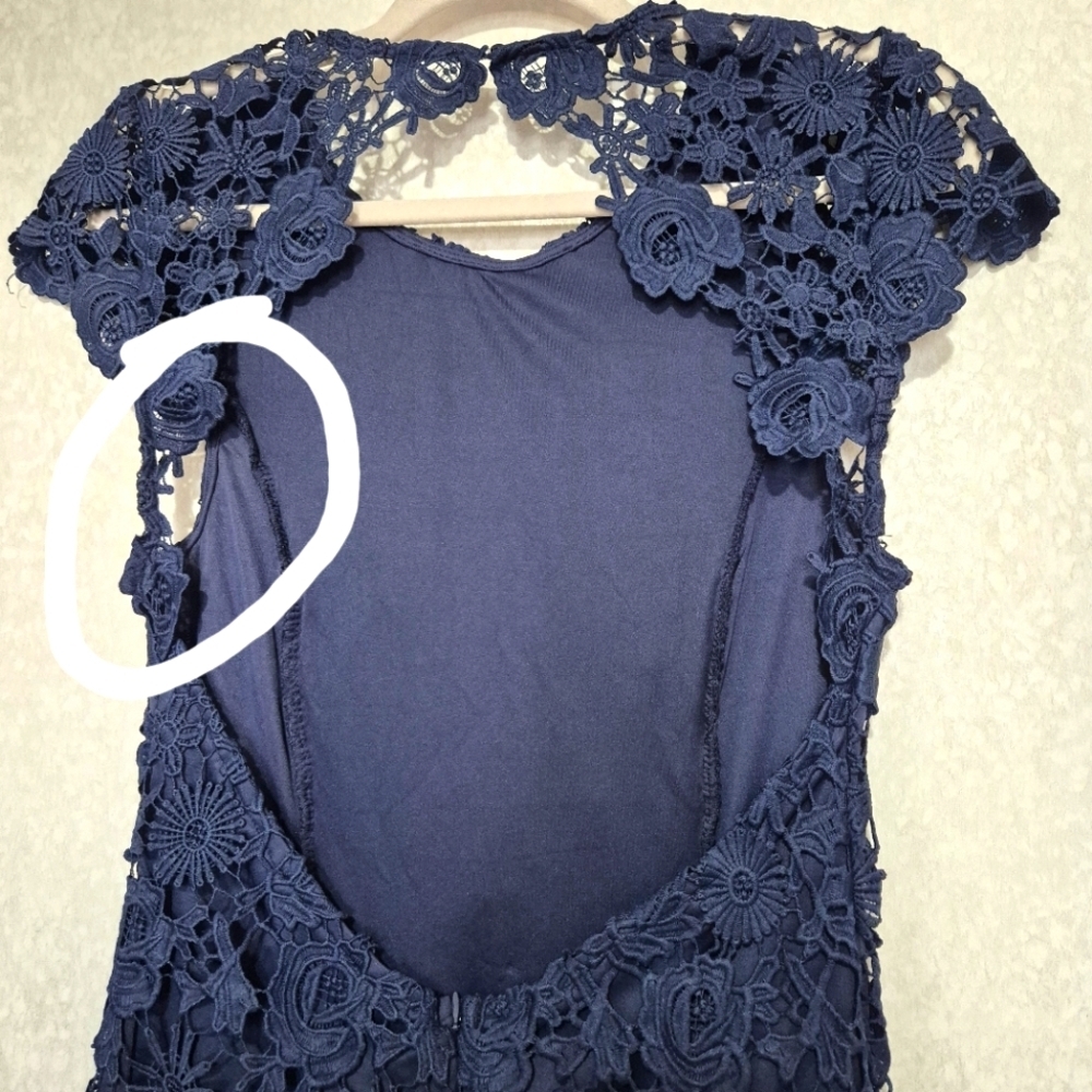 LULUS...Elegant Navy Lace mini Dress..SIZE:M - Picture 15 of 15